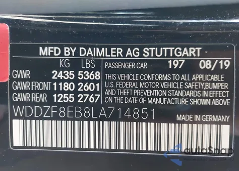2020 Mercedes-Benz E 350 4Matic from USA, damaged, VIN WDDZF8EB8LA714851